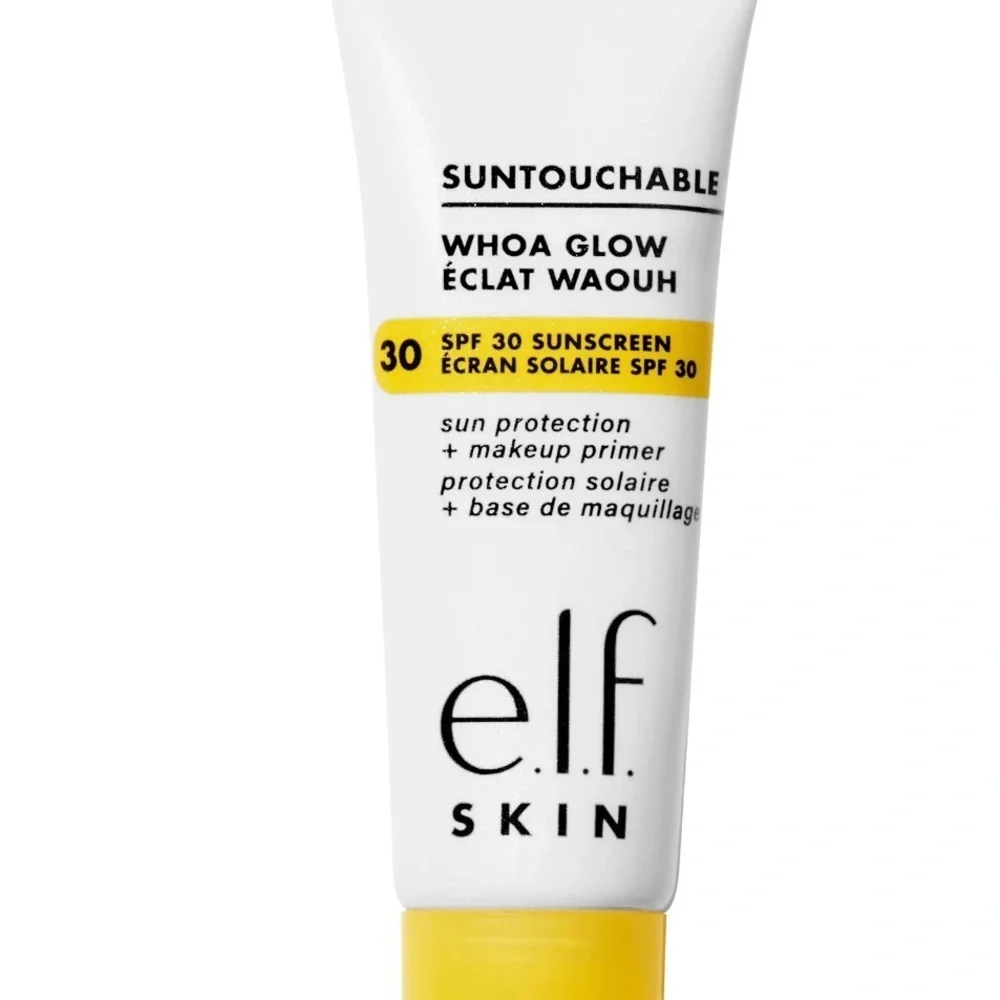 3 e.l.f. SKIN Suntouchable Whoa Glow SPF 30 Sunscreen & Primer Mini, Sunbeam